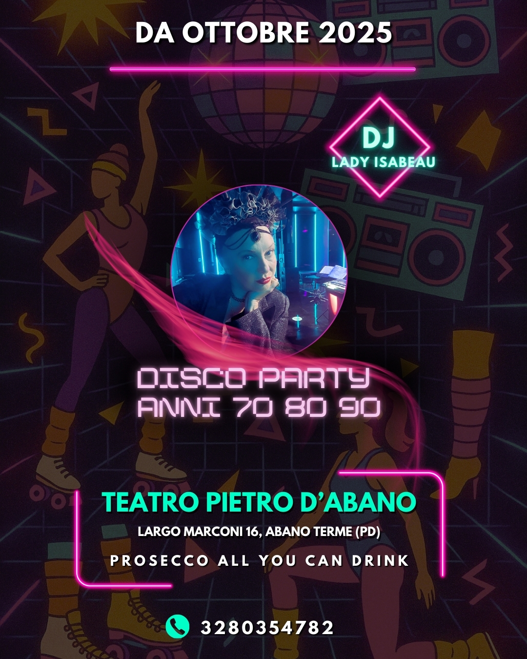 DISCO PARTY ANNI 70'80' PER IL TEATRO Instagram (1)